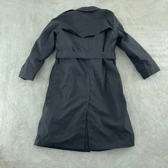 Garrison Collection Trench Coat Jacket Mens 40L Black NWT c131 - Picture 4 of 12